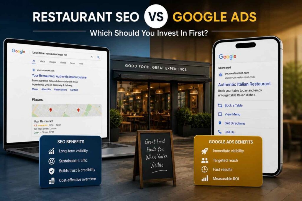 Restaurant SEO vs Google Ads
