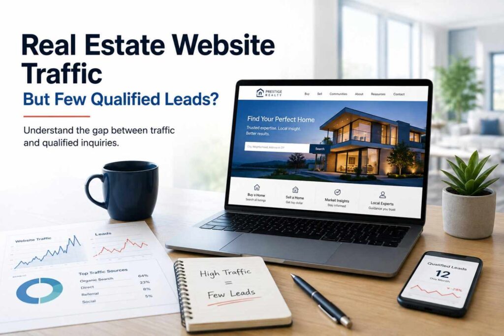real estate website traffic